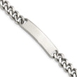 Chisel Stainless Steel Polished Curb Chain 8.5 inch ID Bracelet