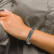 Stainless Steel Antiqued 9in Bracelet