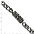 Stainless Steel Antiqued 9in Bracelet