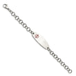 Stainless Steel Medical Jewelry 7.25in Bracelet - Birthstone Company