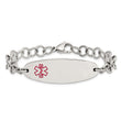 Stainless Steel Medical Jewelry 7.25in Bracelet - Birthstone Company