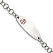 Stainless Steel Medical Jewelry 7.25in Bracelet - Birthstone Company