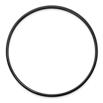 Stainless Steel Black IP Plated Bangle - Birthstone Company