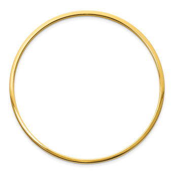 Stainless Steel Yellow IP Plated Bangle - Birthstone Company