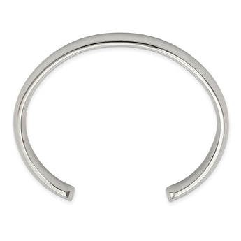 Stainless Steel Polished Cuff Bangle - Birthstone Company