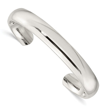 Stainless Steel Polished Cuff Bangle - Birthstone Company