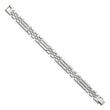 Stainless Steel Polished with 1/4 carat Diamond Fancy Bracelet for Men 8.75 in - Birthstone Company