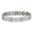 Stainless Steel Polished with 1/4 carat Diamond Fancy Bracelet for Men 8.75 in - Birthstone Company