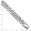 Stainless Steel Polished with 1/4 carat Diamond Fancy Bracelet for Men 8.75 in - Birthstone Company