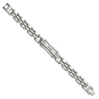 Stainless Steel Polished with CZs Dad 8.5in Bracelet - Birthstone Company