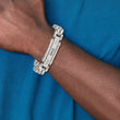 Stainless Steel Polished with CZs Dad 8.5in Bracelet - Birthstone Company