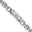 Stainless Steel Polished with CZs Dad 8.5in Bracelet - Birthstone Company