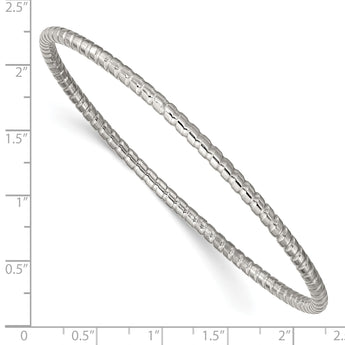 Stainless Steel Textured Bangle - Birthstone Company