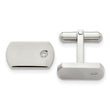 Stainless Steel Polished Diamond Cuff Links - Birthstone Company