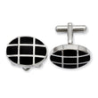 Stainless Steel Black IP-plated Cuff Links - Birthstone Company