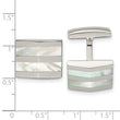 Stainless Steel Mother of Pearl Square Cuff Links