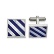 Stainless Steel Mother of Pearl & Blue Shell Cuff Links - Birthstone Company