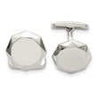 Stainless Steel Polished Geometric Cuff Links - Birthstone Company