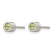 Stainless Steel CZ May Birthstone Polished Post Earrings - Birthstone Company