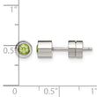 Stainless Steel CZ May Birthstone Polished Post Earrings - Birthstone Company