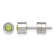 Stainless Steel CZ May Birthstone Polished Post Earrings - Birthstone Company