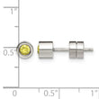 Stainless Steel CZ Nov Birthstone Polished Post Earrings - Birthstone Company