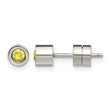 Stainless Steel CZ Nov Birthstone Polished Post Earrings - Birthstone Company