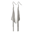 Stainless Steel Polished Shepherd Hook Dangle Earrings - Birthstone Company
