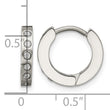 Stainless Steel CZ Hinged Hoop Earrings - Birthstone Company