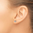 Stainless Steel Polished 3mm Bezel CZ Stud Post Earrings - Birthstone Company