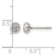 Stainless Steel Polished 3mm Bezel CZ Stud Post Earrings - Birthstone Company