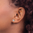 Chisel Stainless Steel Polished 4mm Bezel CZ Stud Post Earrings