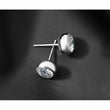 Stainless Steel Polished 6mm Bezel CZ Stud Post Earrings - Birthstone Company