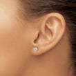 Chisel Stainless Steel Polished 5mm Heart CZ Stud Post Earrings