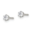 Chisel Stainless Steel Polished 3mm Round CZ Stud Post Earrings - Birthstone Company