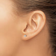 Chisel Stainless Steel Polished 3mm Round CZ Stud Post Earrings - Birthstone Company