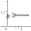 Chisel Stainless Steel Polished 3mm Round CZ Stud Post Earrings - Birthstone Company