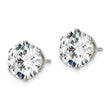 Stainless Steel Polished 10mm Round CZ Stud Post Earrings