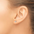Chisel Stainless Steel Polished 3mm Square CZ Stud Post Earrings