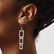 Stainless Steel Rectangle Dangle Earrings - Birthstone Company
