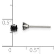 Chisel Stainless Steel Polished 3mm Black Square CZ Stud Post Earrings - Birthstone Company