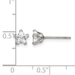 Stainless Steel Polished 5mm Star CZ Stud Post Earrings - Birthstone Company