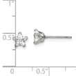 Stainless Steel Polished 5mm Star CZ Stud Post Earrings