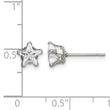 Stainless Steel Polished 6mm Star CZ Stud Post Earrings - Birthstone Company