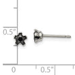 Chisel Stainless Steel Polished 4mm Black Star CZ Stud Post Earrings - Birthstone Company