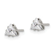 Chisel Stainless Steel Polished 4mm Triangle CZ Stud Post Earrings - Birthstone Company