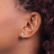 Chisel Stainless Steel Polished 4mm Triangle CZ Stud Post Earrings - Birthstone Company