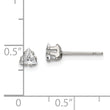 Chisel Stainless Steel Polished 4mm Triangle CZ Stud Post Earrings - Birthstone Company