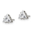 Chisel Stainless Steel Polished 5mm Triangle CZ Stud Post Earrings