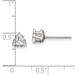 Chisel Stainless Steel Polished 5mm Triangle CZ Stud Post Earrings